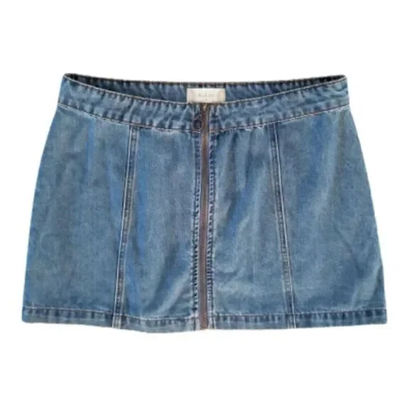 Altar'd State Bohemian Chic Denim Mini Skirt - Picture 7 of 11